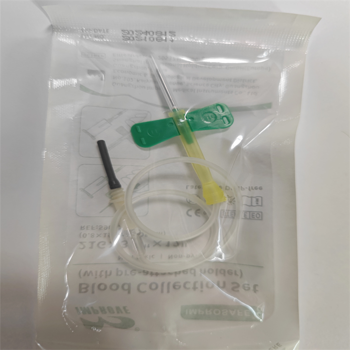 Disposable Use 18g 21g 22g 23g 25g Single or Two-Winged Butterfly Blood Collection Needle Set With Luer Adapter
