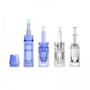 A6 Pen Disposable Blue Short Stainless Steel Needle Cartridge 12 24 Round Nano Bayonet Replacement Needle Cartridge for A6 Pen
